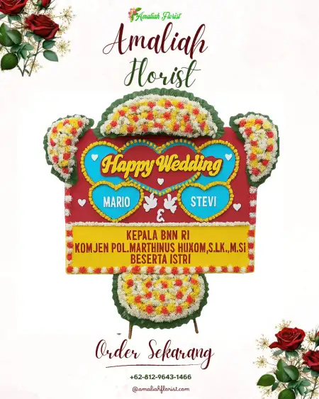 Papan Bunga Pernikahan Kemirilor